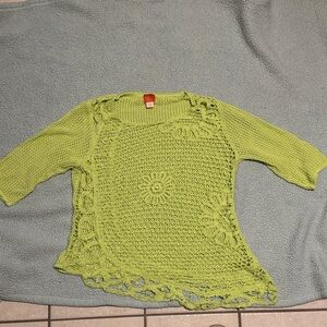 Hearts of Palm Lime Green Crochet Top